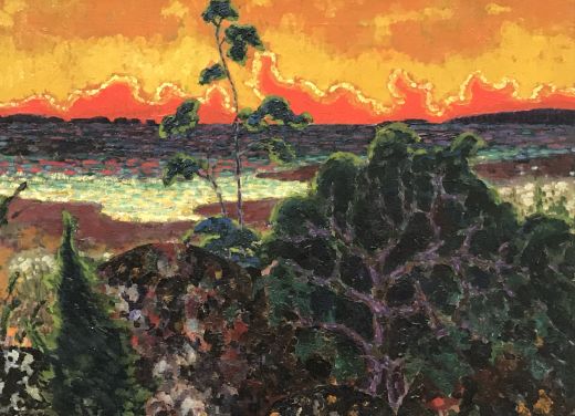 Landscape with red cloud.1913-14